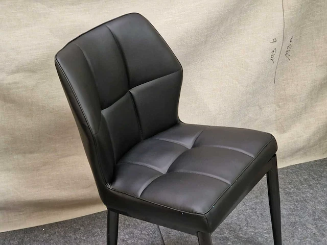Paris black pu - dining chair (2x) - afbeelding 5 van  5