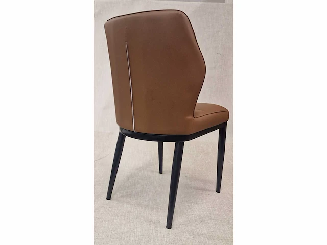 Paris brown pu - dining chair (6x) - afbeelding 2 van  6