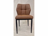 Paris brown pu - dining chair (6x) - afbeelding 3 van  6