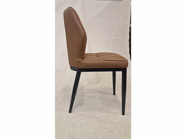 Paris brown pu - dining chair (6x) - afbeelding 4 van  6