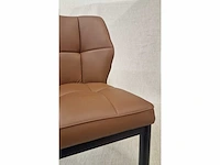 Paris brown pu - dining chair (6x) - afbeelding 5 van  6