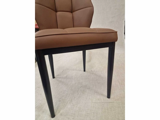 Paris brown pu - dining chair (6x) - afbeelding 6 van  6