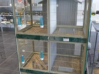 Parkietenkooi + houten vogelkooi
