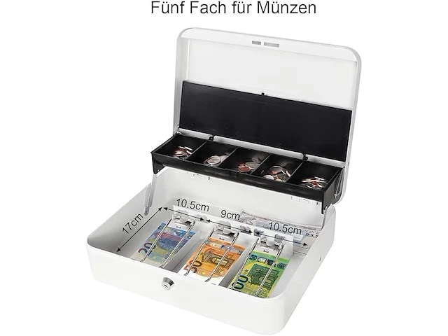 Parrency grote geldcassette (wit) - afbeelding 2 van  3