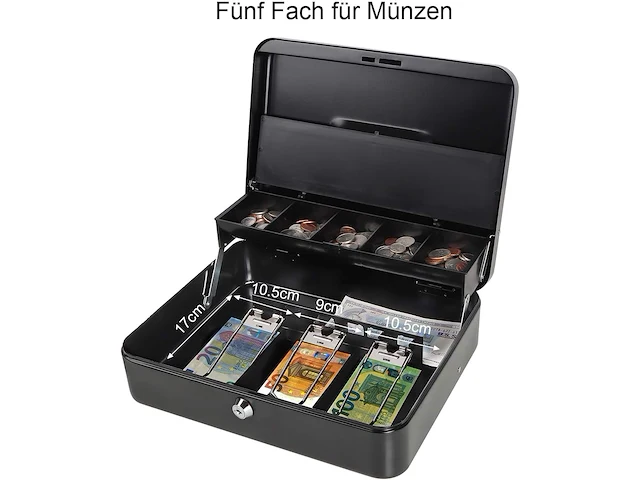 Parrency grote geldcassette (zwart) - afbeelding 3 van  3