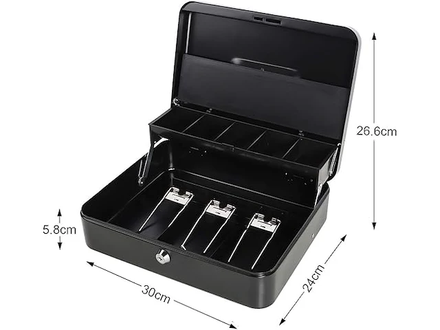 Parrency grote geldcassette (zwart) - afbeelding 2 van  3