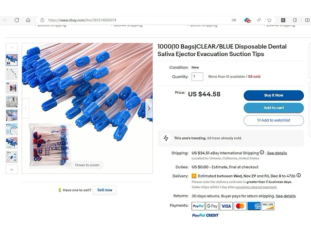 Partij 1,2 miljoen saliva ejectors/speekselafzuigers voor tandartsen - afbeelding 3 van  13