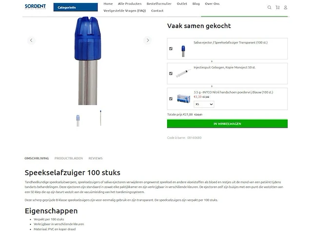 Partij 1,2 miljoen saliva ejectors/speekselafzuigers voor tandartsen - afbeelding 6 van  13