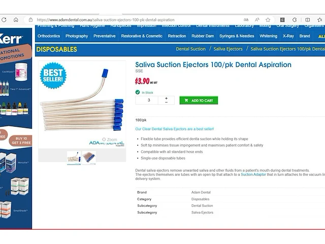 Partij 1,2 miljoen saliva ejectors/speekselafzuigers voor tandartsen - afbeelding 10 van  13