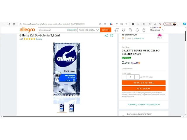 Partij 2.096.640 stuks gilette scheergel 3.95ml - afbeelding 1 van  12