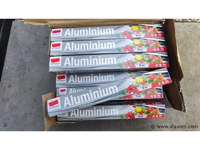 Partij aluminiumfolie 5m 18 rollen - afbeelding 1 van  1