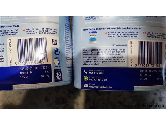 Partij babyvoeding nan optipro 5 & nutrillion 2 800gr 5 dozen - afbeelding 3 van  6