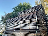 Partij bekantrechte eiken planken rustiek - afbeelding 1 van  3