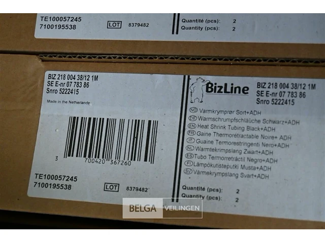 Partij bizline krimpbuizen l ±100 cm (zonder bak) - afbeelding 2 van  2