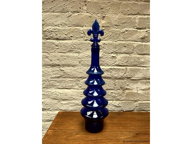 Partij blauw glas - afbeelding 1 van  1