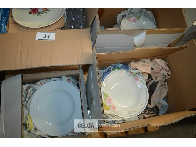 Partij borden servies etc per pallet - afbeelding 2 van  4