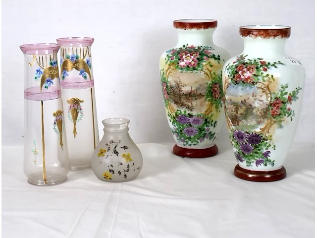 Partij decoratief glaswerk (x5) - afbeelding 1 van  3