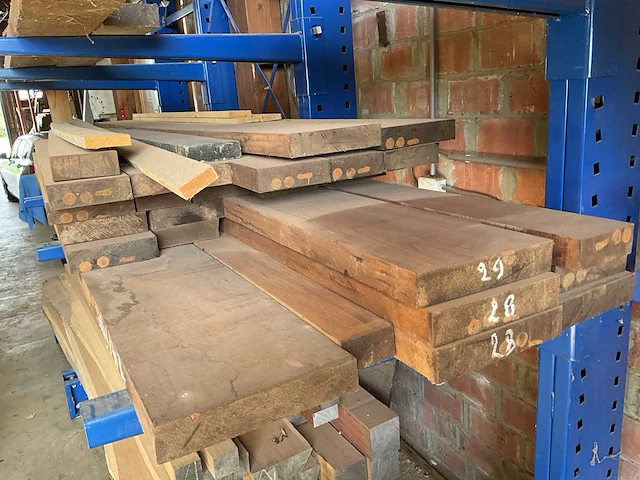 Partij divers hout beuk/sippo/merbau - afbeelding 5 van  8