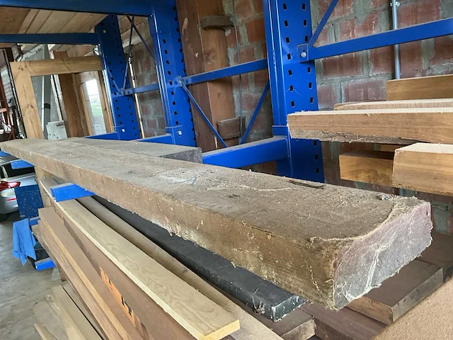Partij divers hout beuk/sippo/merbau - afbeelding 6 van  8