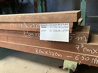 Partij divers hout, wo redwood, meranti - afbeelding 6 van  12