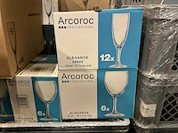 Partij diverse arcoroc wijn- en champagneglazen ( circa 770x) - afbeelding 5 van  12
