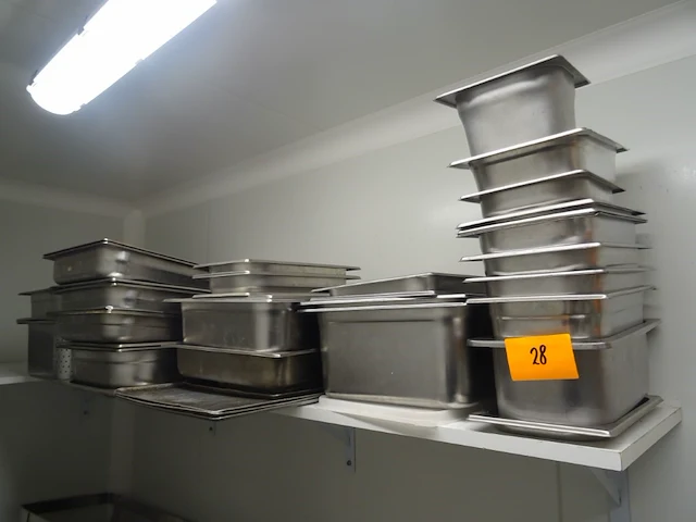 Partij diverse inox g/n bakken - afbeelding 3 van  6