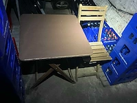 Partij diverse klaptafels en klapstoelen