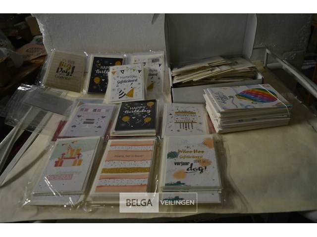 Partij diverse verjaardagskaarten met enveloppen, ballonnenset 50 jaar - afbeelding 1 van  9