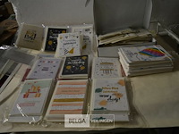 Partij diverse verjaardagskaarten met enveloppen, ballonnenset 50 jaar