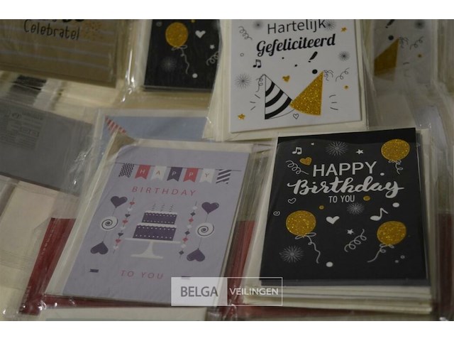 Partij diverse verjaardagskaarten met enveloppen, ballonnenset 50 jaar - afbeelding 6 van  9