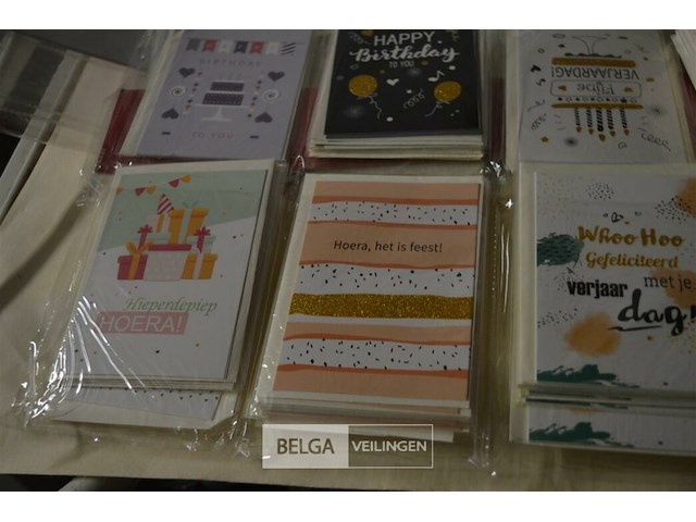 Partij diverse verjaardagskaarten met enveloppen, ballonnenset 50 jaar - afbeelding 7 van  9