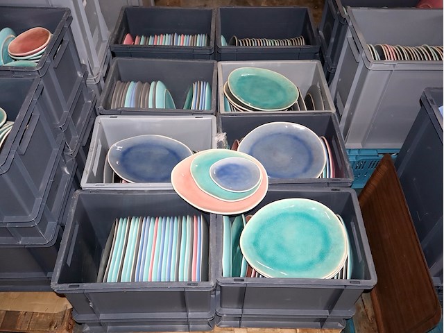 Partij gekleurde borden - afbeelding 1 van  5