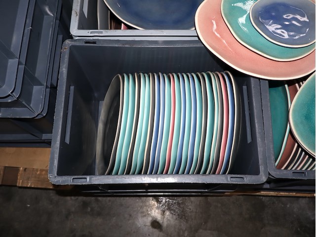 Partij gekleurde borden - afbeelding 2 van  5