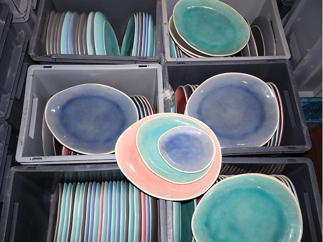 Partij gekleurde borden - afbeelding 4 van  5