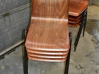 Partij gepatenteerde design stoelen hout/metaal - afbeelding 2 van  3