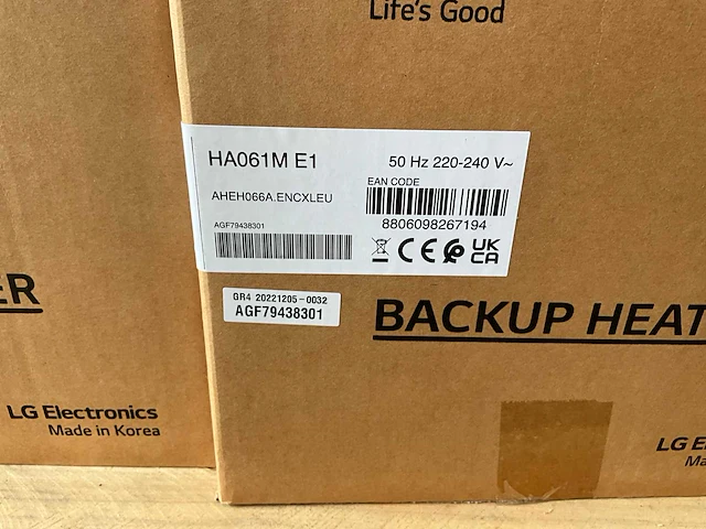 Partij ha061m.e1 lg acces monobloc s back up\heater 6 kw (3+3) - monofase 230v -\enkel voor ondersteuning cv-circuit - afbeelding 2 van  2