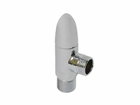Partij hoekstopkraan 1/2" buitendraad x 1/2" buitendraad chroom "rond" (255x) - afbeelding 3 van  5