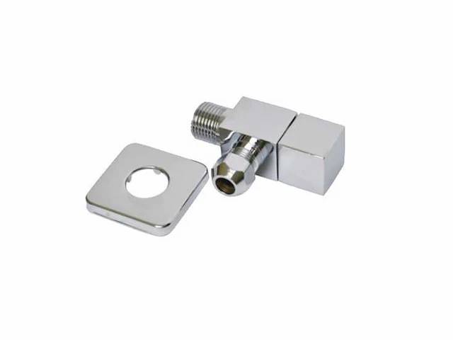 Partij hoekstopkraan 1/2x10mm knel vierkant chroom (87x) - afbeelding 4 van  8