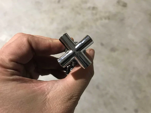 Partij hoekstopkraan 1/2"x1/2" chroom kruis (4x) - afbeelding 4 van  6