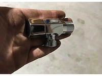 Partij hoekstopkraan 1/2"x1/2" chroom zeskant (7x) - afbeelding 6 van  9
