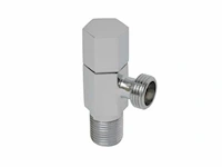Partij hoekstopkraan 1/2"x1/2" chroom zeskant (7x) - afbeelding 7 van  9