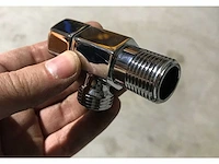 Partij hoekstopkraan 1/2"x1/2" chroom zeskant (7x) - afbeelding 8 van  9