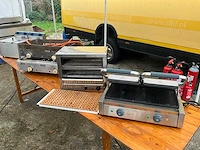 Partij horecatoestellen: dubbele friteuse, gasbrander, salamander, contactgrill - afbeelding 1 van  13