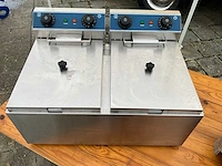 Partij horecatoestellen: dubbele friteuse, gasbrander, salamander, contactgrill - afbeelding 6 van  13