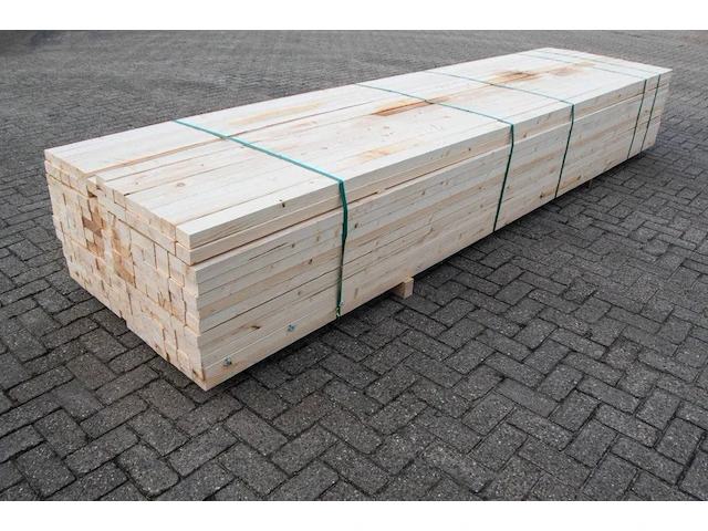 Partij hout 50x70x3900mm 84 stuks nieuw - afbeelding 1 van  1