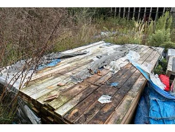 Partij hout en natuurleien