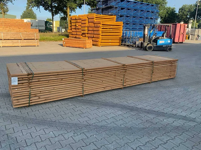 Partij hout me vuren zweeds rabat 5000x195x11/22mm 168 stuks nieuw - afbeelding 1 van  1
