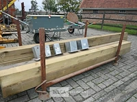 Partij houten balken + metalen schoorbak - afbeelding 5 van  5