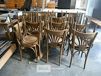 Partij houten caféstoelen - afbeelding 1 van  4