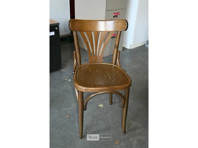Partij houten caféstoelen - afbeelding 3 van  4